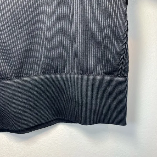 Offline By Aerie Seamless Cable Square Neck Ribbed Shirt Black Fall Sport NEW XL - Image 11
