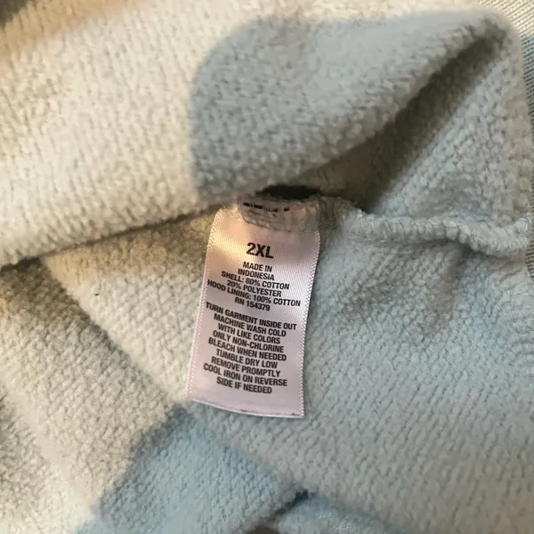 Aeropostale Women’s 2XL Light Green /‎ Blue Sweatshirt Hoodie w/ Pockets Zip Up - Image 5