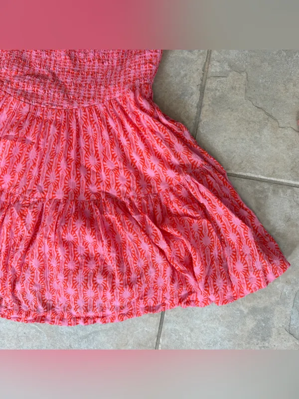 Free People Sweet Annie Mini Dress in Pink Combo Size Medium - Image 5