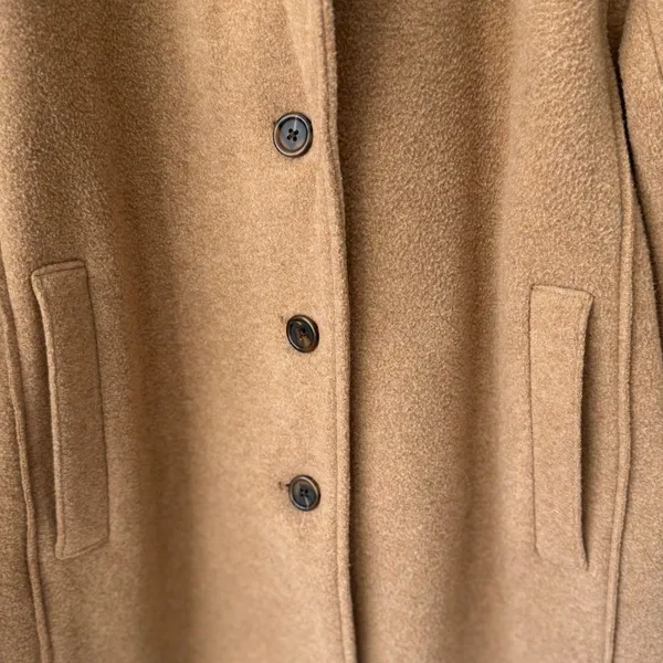 J Crew Factory Women's Boiled Wool-Blend Camel Longline Topcoat Size‎ 20 - Image 6