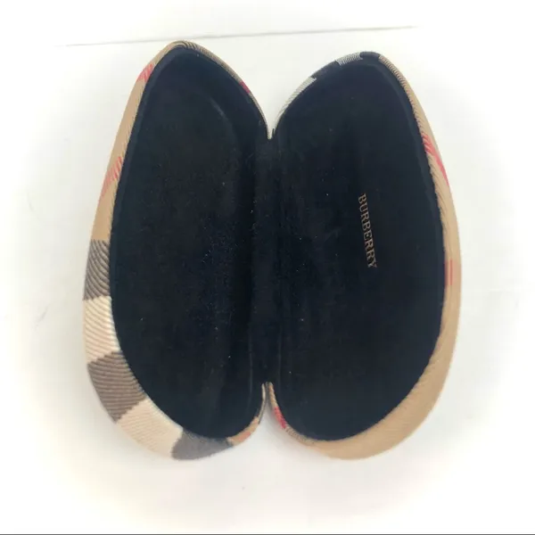 BURBERRY Eyeglasses Case Beige Red Black Burberry Plaid - Image 5