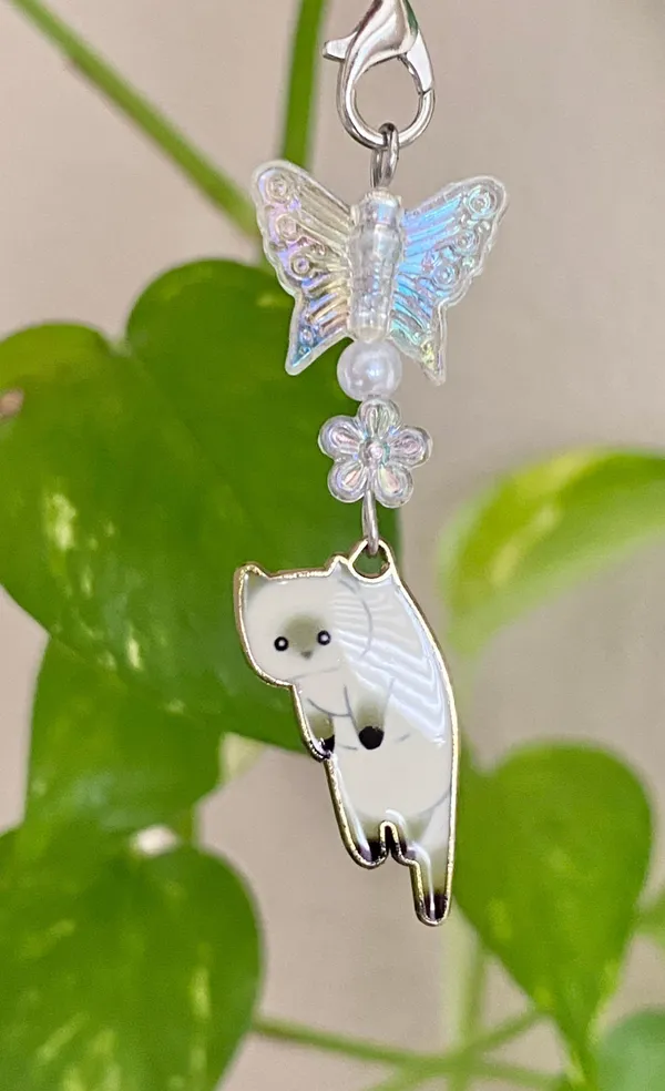 Handmade cat boho cute fairy phone charm/bag accessory/car display/strap🐈🌟 - Image 2