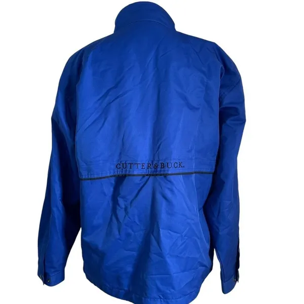 Cutter Buck Weather Tech Windbreaker Golf Jacket Women Blue Vented Piping Coat M - Image 5