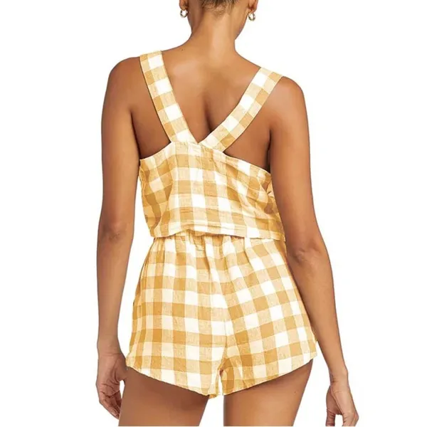 Vitamin A Gingham Linen Tallows Set - Image 2