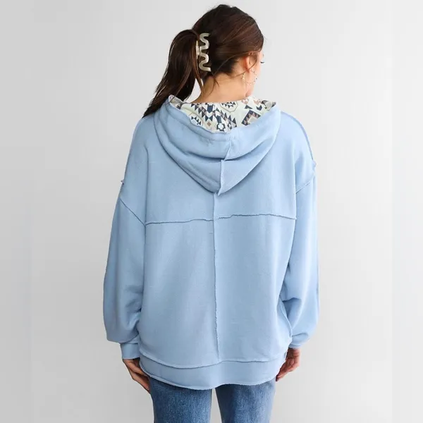Buckle Exposed Seam Hoodie - Image 7