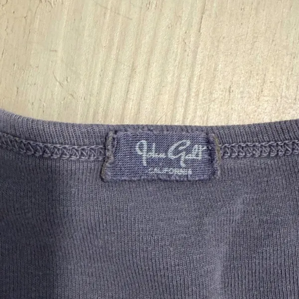 John Galt Brandy Melville Baby Tee One Size Faded Blue Gray Cotton Short Sleeve - Image 2