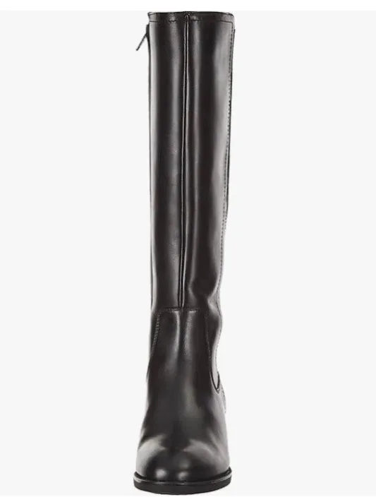 Geox Black Over-the-Knee Leather Riding Boots Size 7 - Image 4