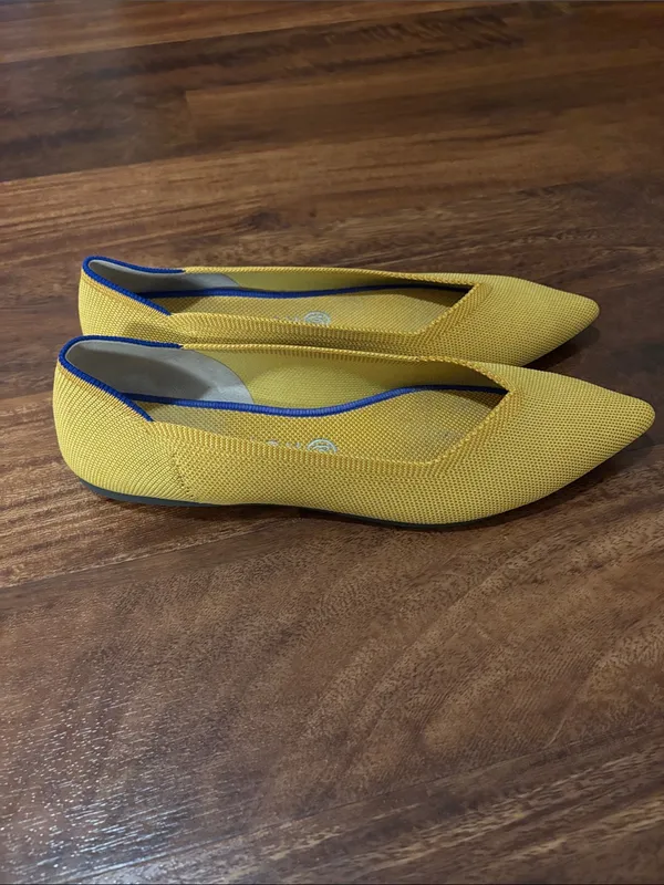 ROTHY’S The Point Flat Shoes in Marigold Yellow - Image 4