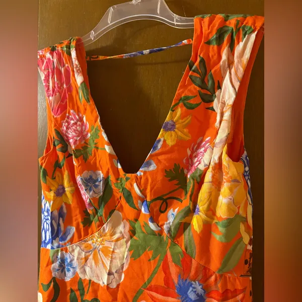 Anthropologie Painterly Open-Back Midi Dress in Watercolor Floral - Image 6