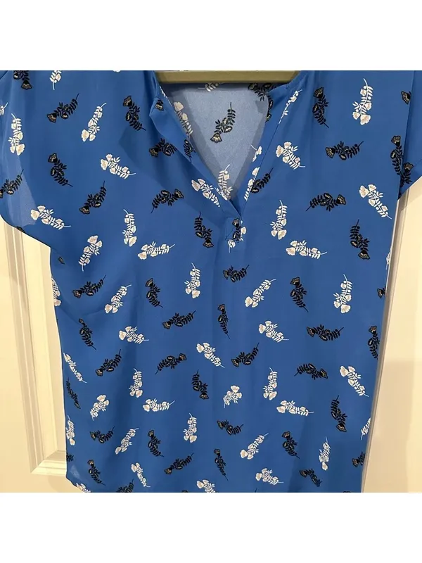 Blue Women's Top by Ann Taylor - Image 2