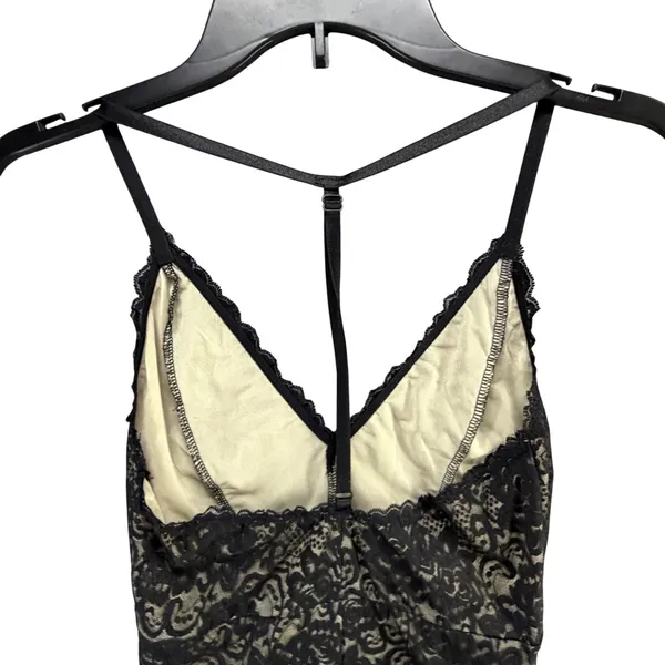 Lulus Dance For You Lace Bodysuit Women S Black Beige Plunging Coquette Romantic - Image 8