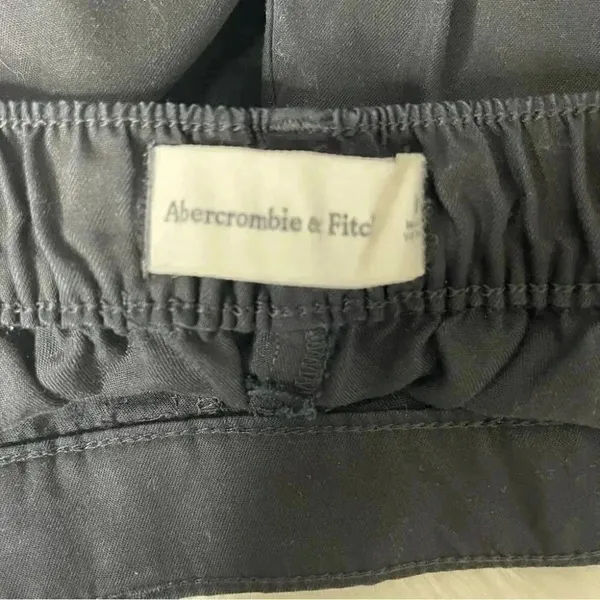 Abercrombie & Fitch Black Pants Tie Ankle Black Joggers Size Medium High Waist - Image 2