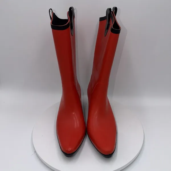 DAV Red Cowgirl Western Tall Rain Boots Women's Size 8 Waterproof - Image 3