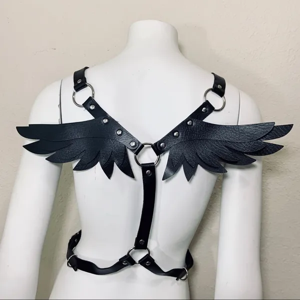Black Harness O Ring Wings New - Image 11