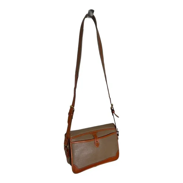 Dooney & Bourke Taupe Brown Purse Handbag Tote All Weather Leather USA‎ Vintage - Image 5