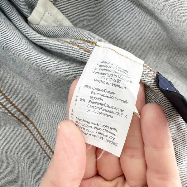 Madewell The Shrunken Stretch Jean Denim Jacket Classic Style Layering Blue S - Image 11