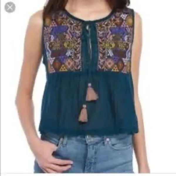 Free People Embroidered Lohri Crop Top - Image 5