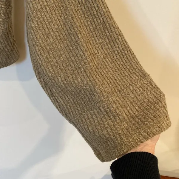 We The Free boat neck top Small Boat Neck Waffle Knit - Image 3