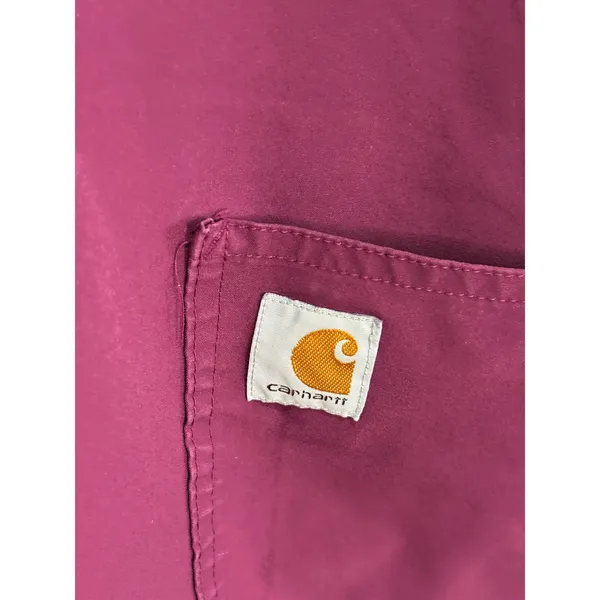Carhartt Modern Fit Scrub Top Womens Large Purple HCA Florida Healthcare V-Neck - Image 9