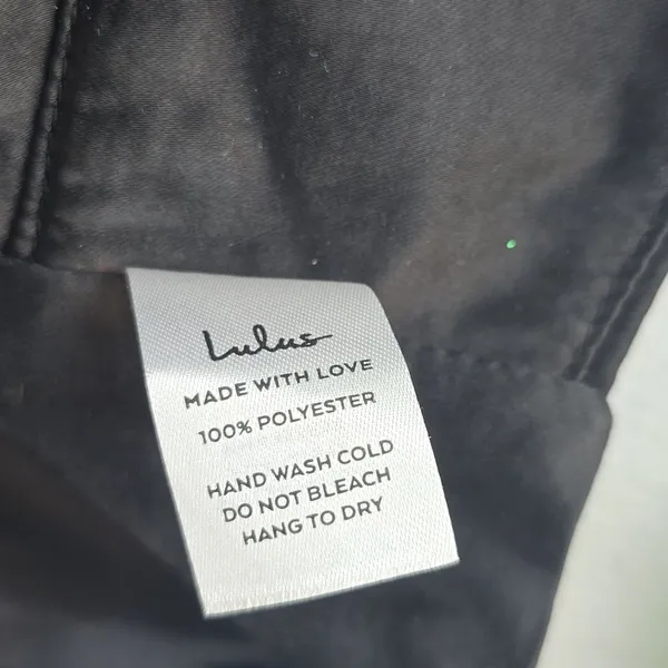 Lulus -385 NWT Luxe'd Out Black Satin‎ Cropped Tank Top Women's Size Large - Image 10