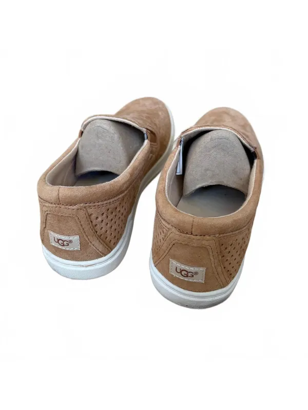 UGG Fierce Geo Perforated Suede Slip-On Sneakers Shoes Tan Women's Size 7.5 - Image 4