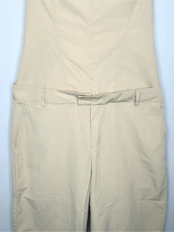 Zara Strapless Beige Jumpsuit Size L NWT - Image 5