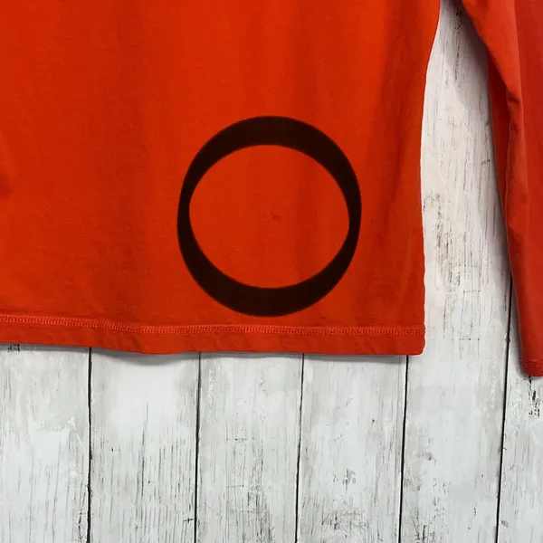 Lauren Ralph Lauren Orange Long Sleeve Cotton Basic Plain Halloween Shirt Large - Image 4