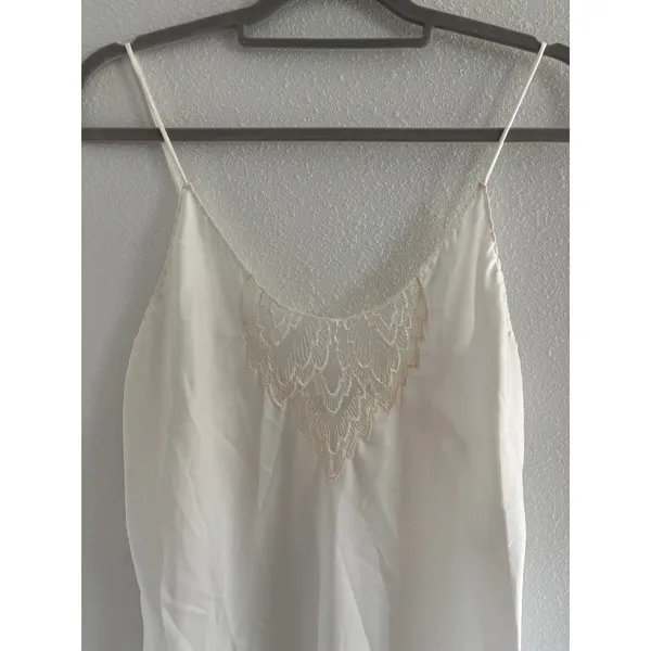 Ralph Montenero for Blanche Slip Nightgown Women Medium Ivory 1960s Vintage Lace - Image 3