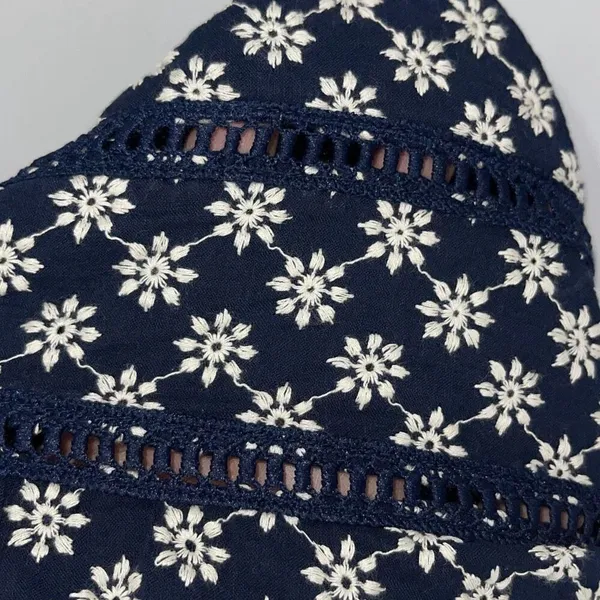 Francesca's Collection Trixxi Embroidered Floral Spaghetti Strap Mini Dress Blue - Image 6