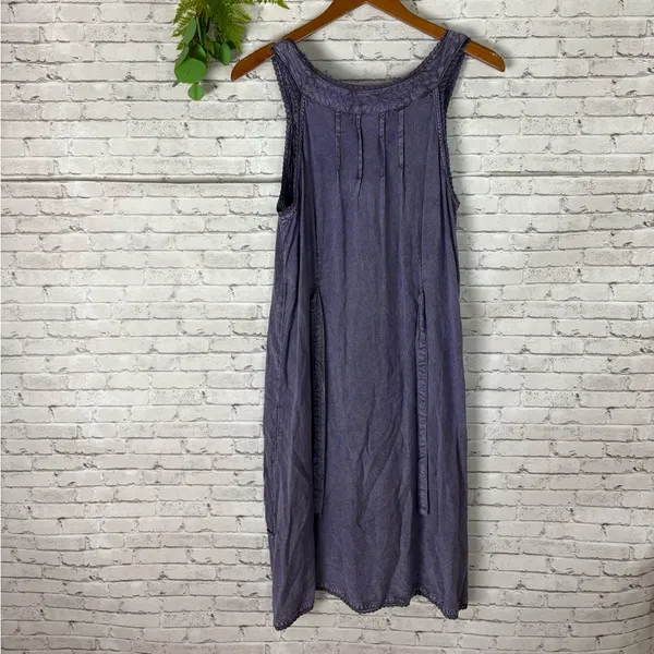 Vintage Whimsigoth 90’s Purple Mineral Dye Sleeveless Dress - Image 5