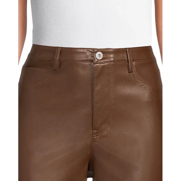 No Boundaries Junior’s Faux Leather Pants - Image 3