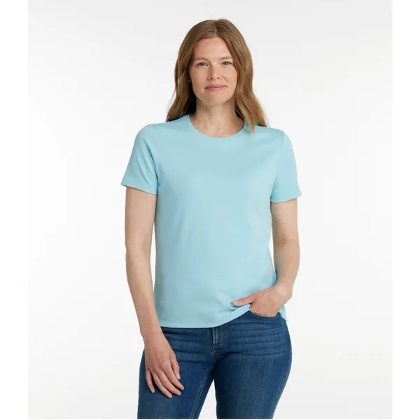 L.L.Bean Pink Cotton Tee Short-Sleeve Crewneck Pullover Size M - Image 4