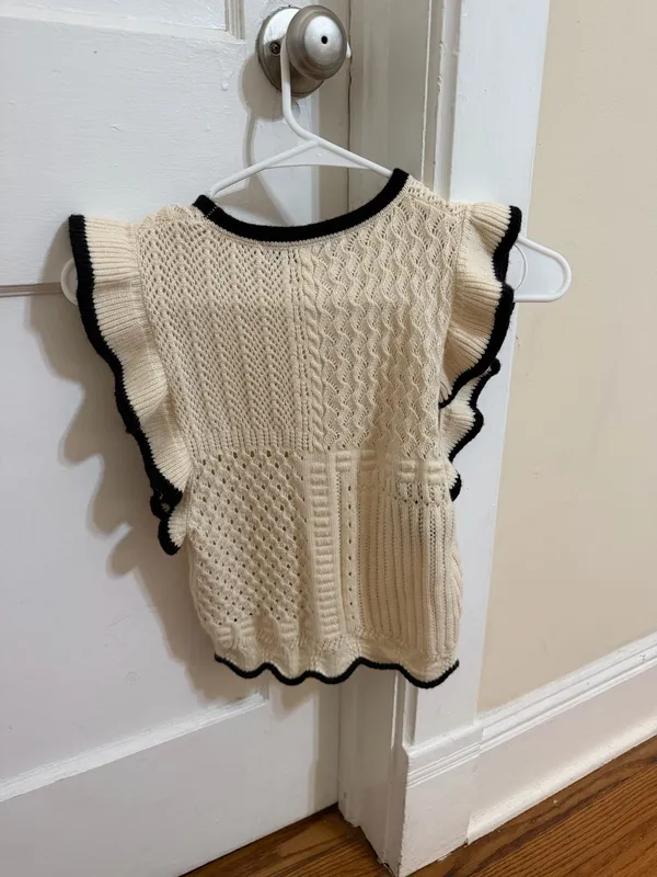 Hellbent cream sweater tank White - Image 2