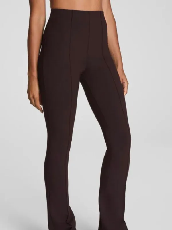 NWT SPANX Supersmooth PerfectFit Ponte Micro Flare Pants Truffle Brown high rise - Image 7