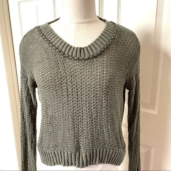 Kensie olive green long sleeved sweater S - Image 12