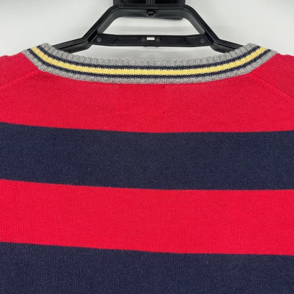 Brooks Brothers Y2K Womens Sweater Sz L Preppy Varsity Americana Stripe Academia - Image 6