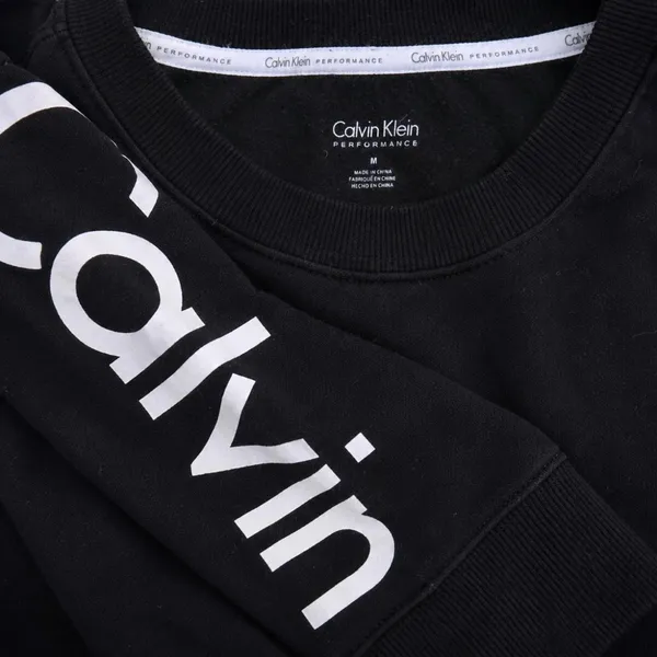 Calvin Klein Black Logo Sleeve Crewneck Sweatshirt Streetwear M - Image 3