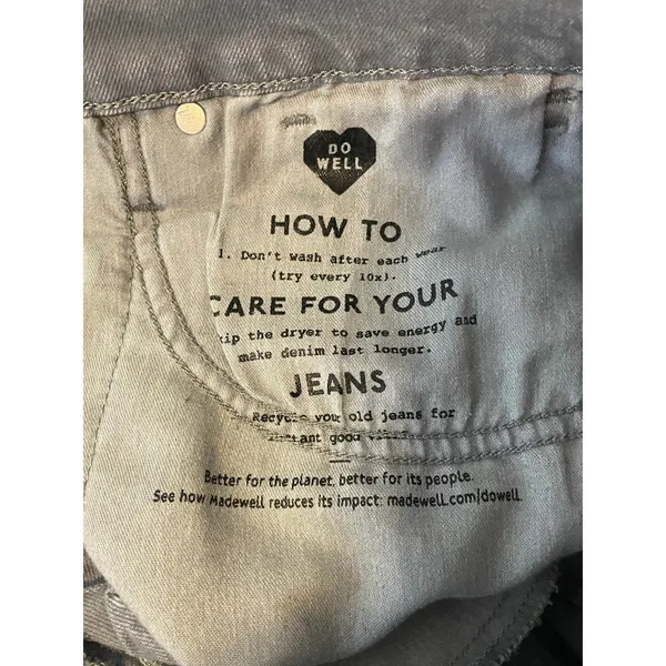 Madewell Gray Wide-Leg High-Rise Jeans / Size 28 - Image 6