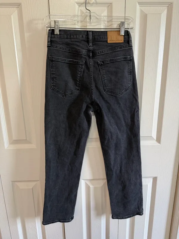 Aritzia Denim Forum The Arlo High Rise Straight 27L Black Size 25 - Image 5