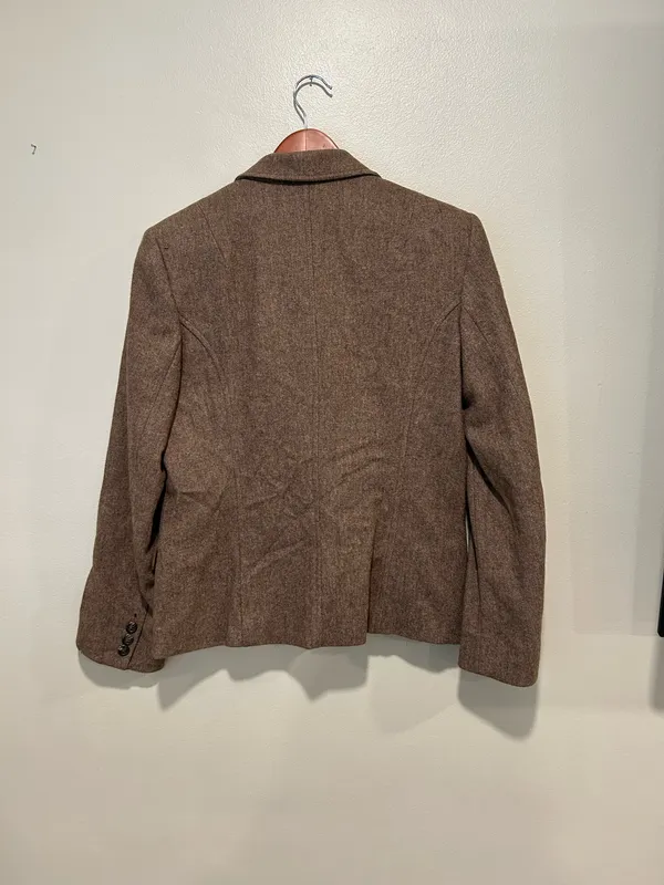 Vintage brown/beige blazer Brown - Image 6