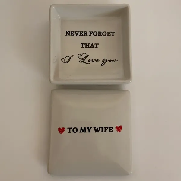 Breezy Valley To My Wife Ceramic Box & I Love You Heart Necklace In Gift Box NWT - Image 3