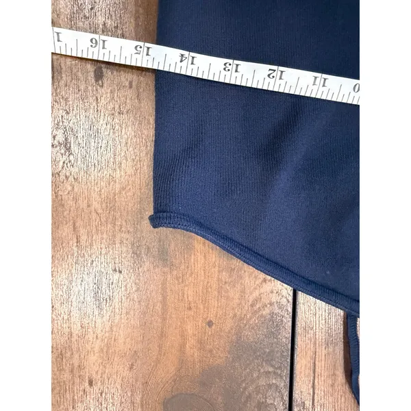 Autumn‎ Cashmere One Shoulder Top Women Small Navy Blue Ribbed Knit Minimalist - Image 7