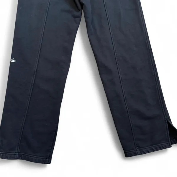 ALO black High-Waist Free Time Straight slit Leg Sweatpants - Image 3