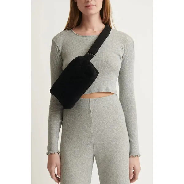 Skin Andreea Ali 0 XS Crop Top Gray Organic‎ Pima Cotton Ribbed Long Sleeve NWT - Image 6