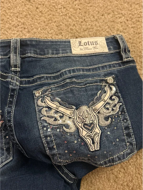 E309 lotus by miss me mid-rise boot size 34/18 l32 jeans - Image 5