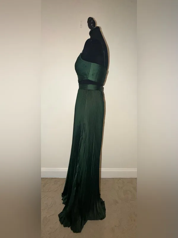 NWOT Lulus Got the Glam Emerald Green Pleated Cutout Maxi Dress - Image 7