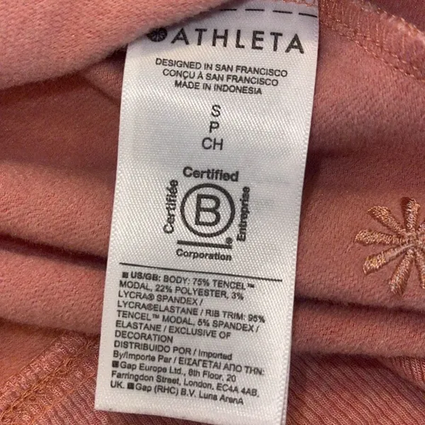 Athleta Apollo Mock Crewneck Sweatshirt Conch Pink Heather Size Small‎ - Image 11
