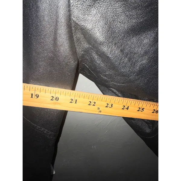 Jacqueline Ferrar Black Nappa Leather Zip Up Jacket Womens Large Lined Classic - Image 7