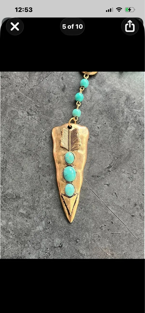 Anthropologie Zuni turquoise necklace - Image 5