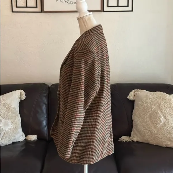 Women's Multicolor Plaid Blazer - Image 4